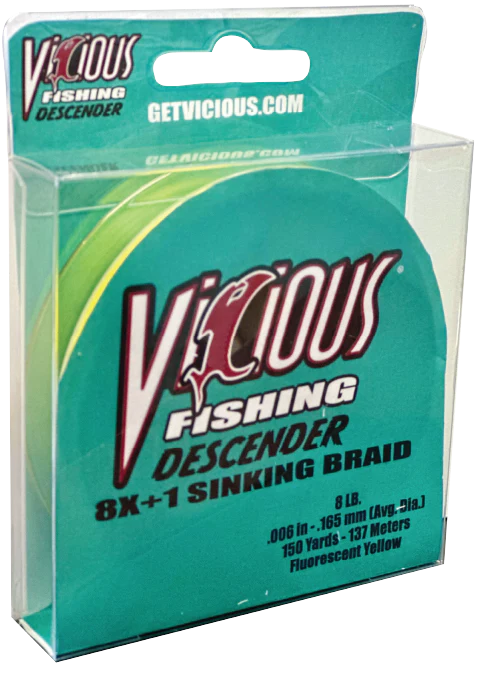 Vicious Descender Sinking Yellow Braid - 10 Lb Test