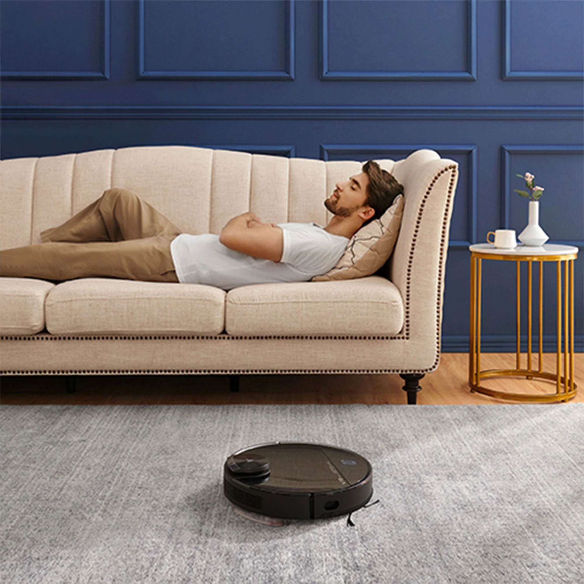 Viomi Smart Robot Vacuum V3 Max Duster Vacuum and Mop for Multi Floors, Black - Image 12