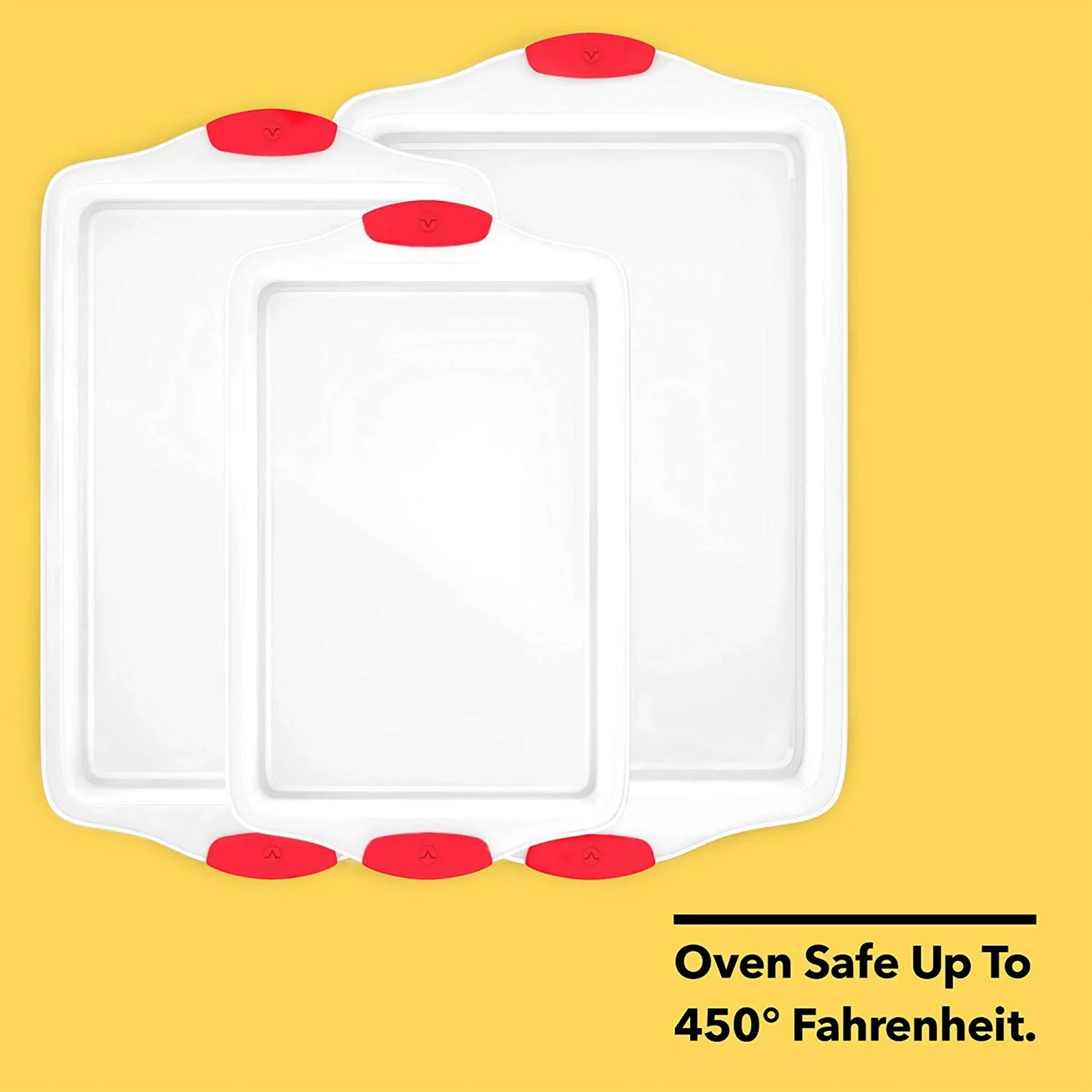 Vremi Trilogy Kitchen Baking Set with Quarter, Medium, & Half Sheet Pan (3 Pack) - Image 5