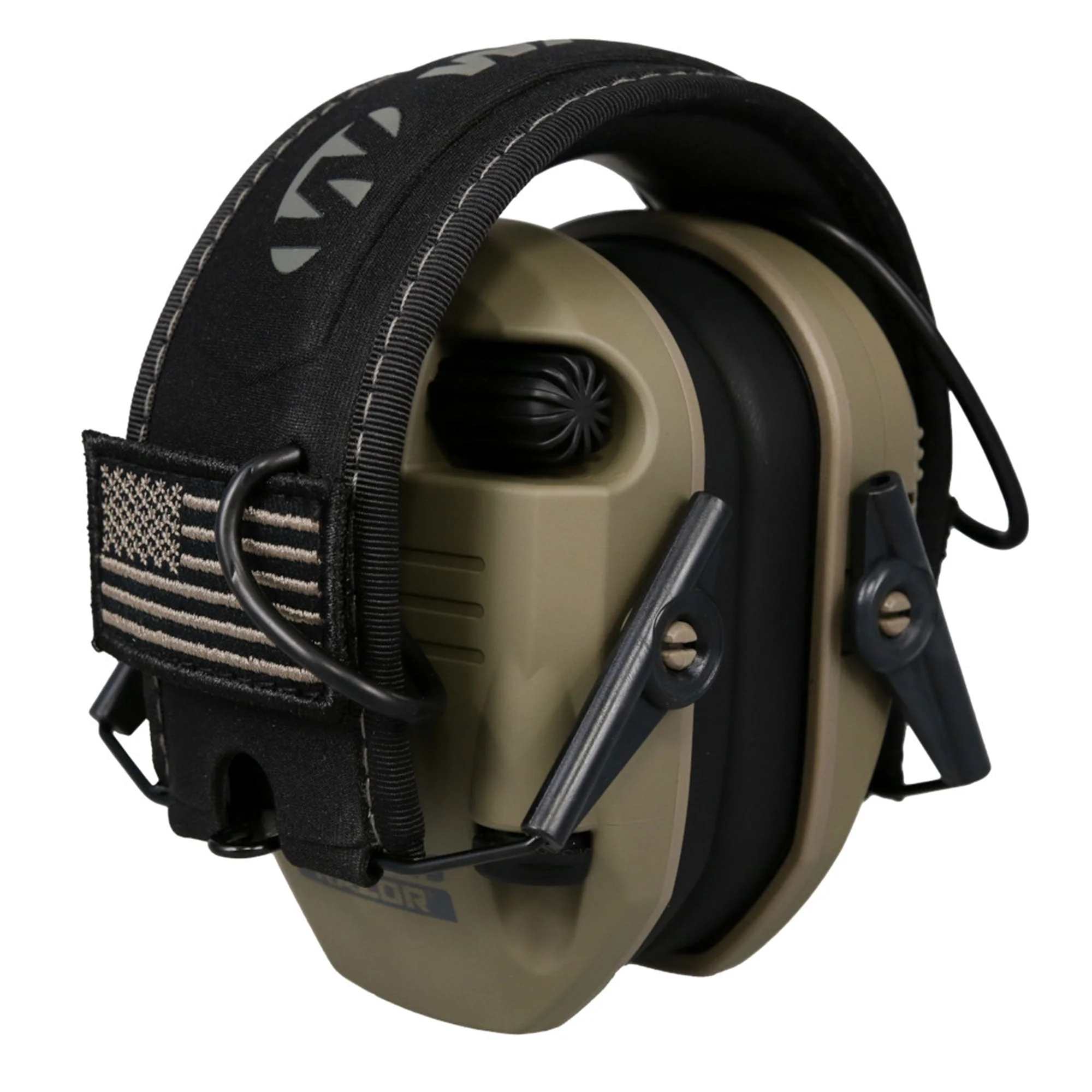 Walkers Razor Slim Shooter Electronic Folding Ear Protection Muffs, Tan Patriot - Image 11