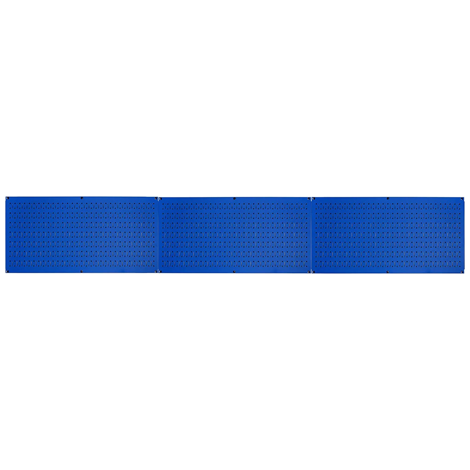 Wall Control 32" x 16" Horizontal Pegboard Garage Tool Organizer, Blue (3 Pack) - Image 2