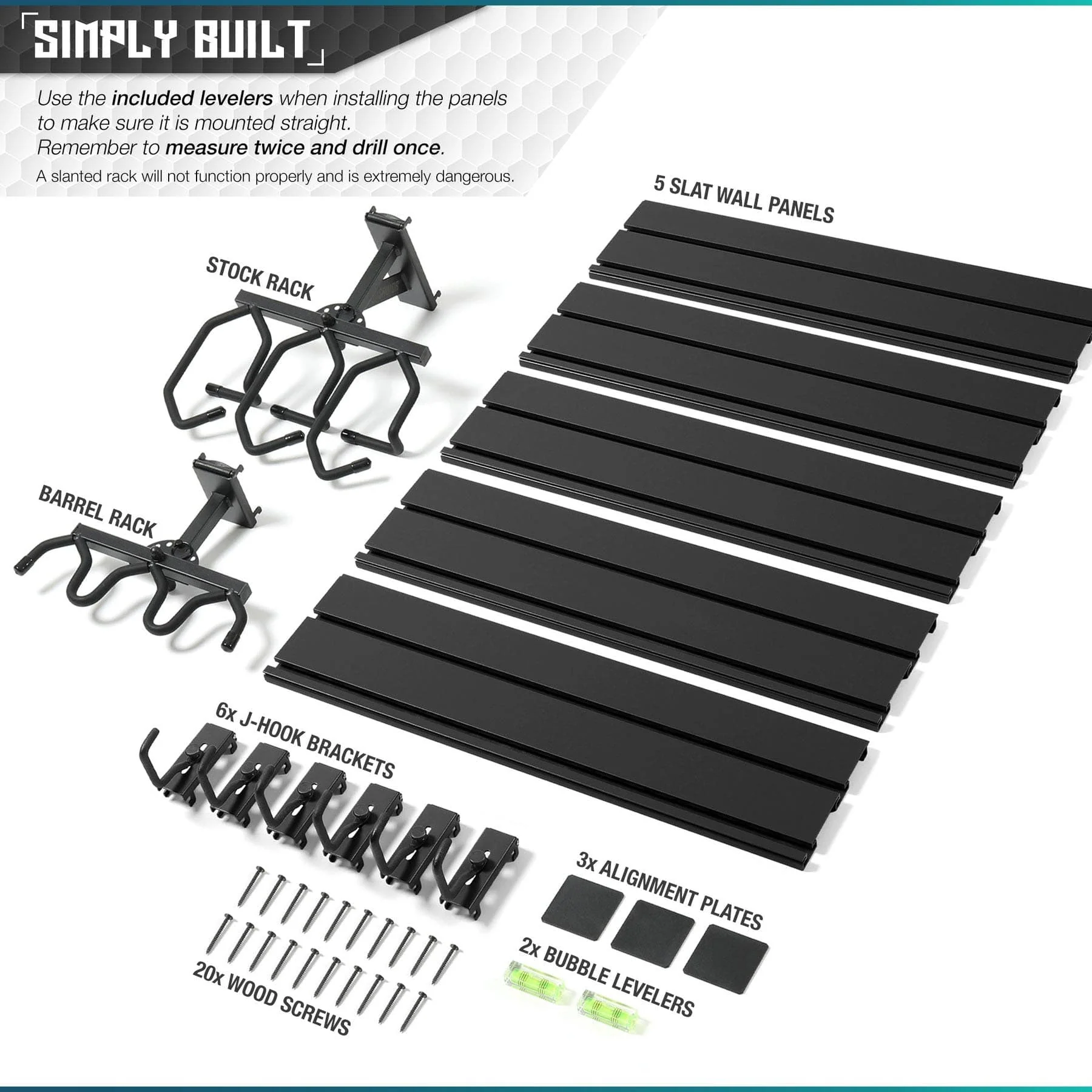 Wall Rack System - 5 Panel and Attachments - Image 2