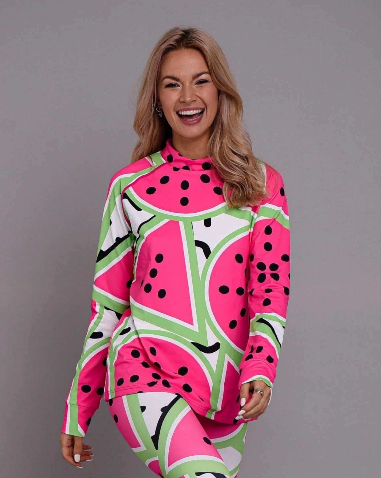 Watermelon Women's Pink Base Layer Top