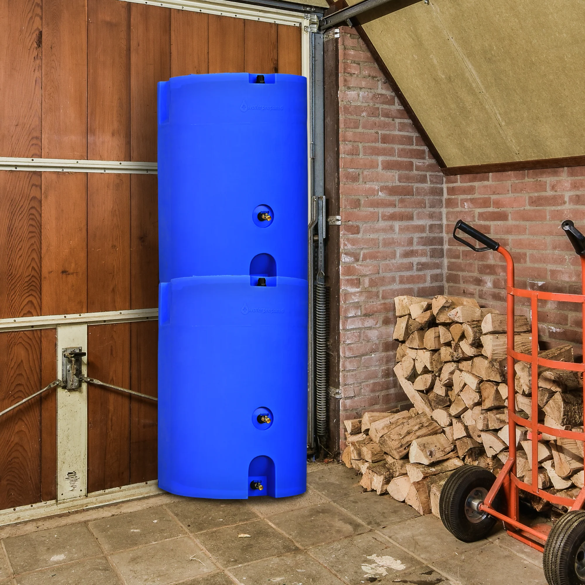 WaterPrepared 160 Gal Stackable Design Utility Water Tank w/ Large Cap, (2 Pack) - Image 9