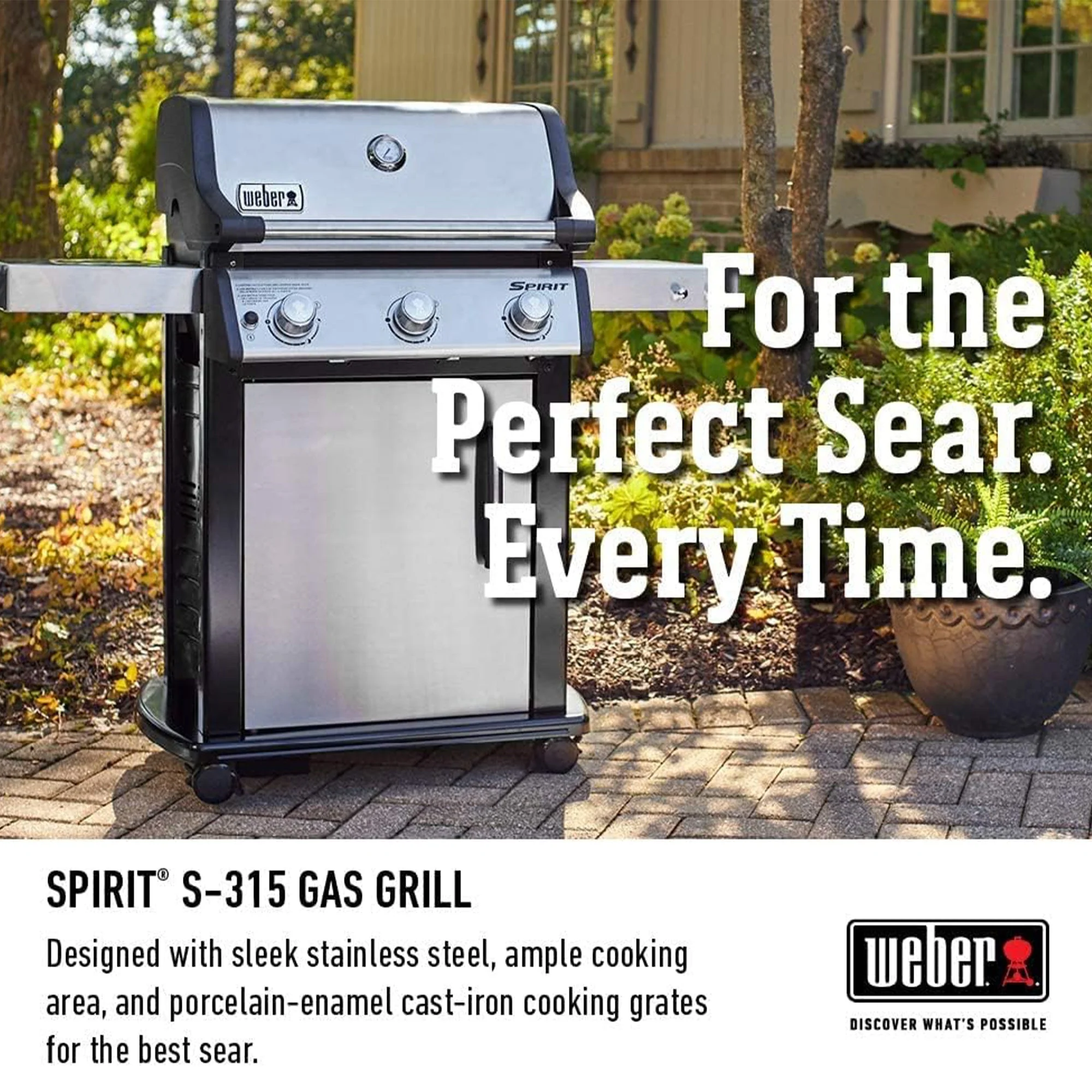 Weber Spirit S-315 Stainless Steel 3 Burner 32,000 BTUs Liquid Propane Gas Grill - Image 9