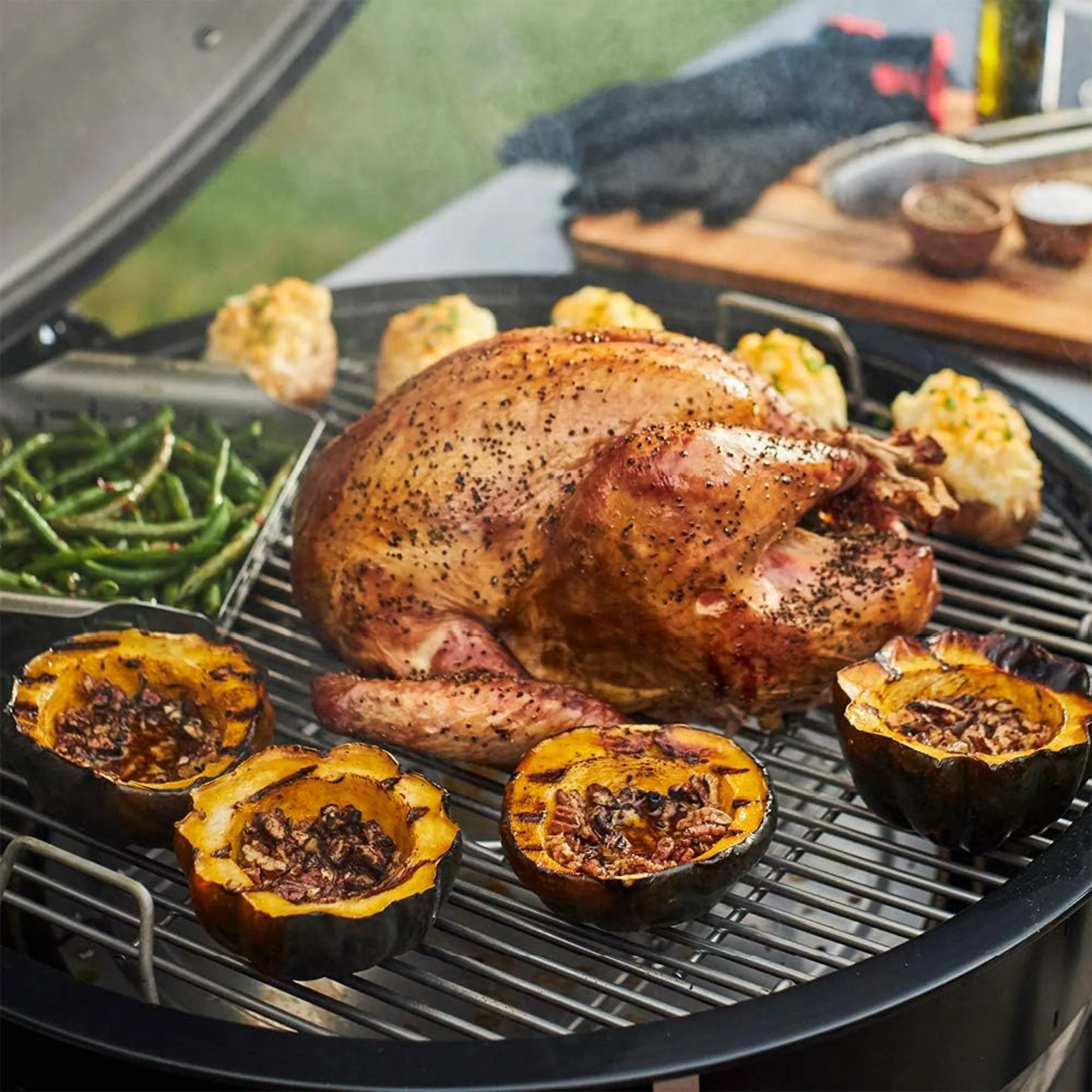 Weber Summit Kamado E6 Charcoal Grill w/Built In Stainless Steel Lid, Black - Image 10