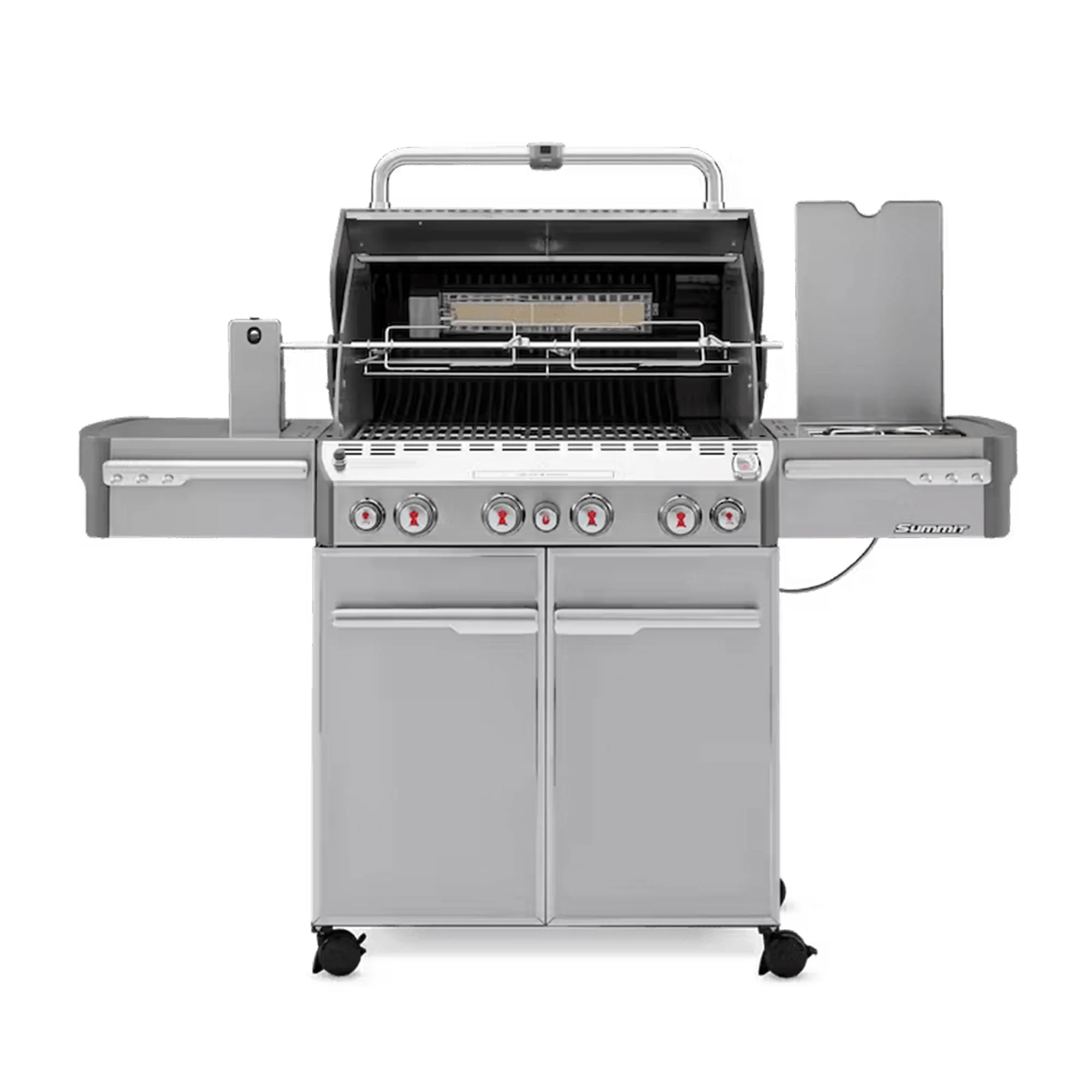 Weber Summit S-470 Steel 4 Burner 48,800 BTU Natural Gas Grill with Smoker Box - Image 4