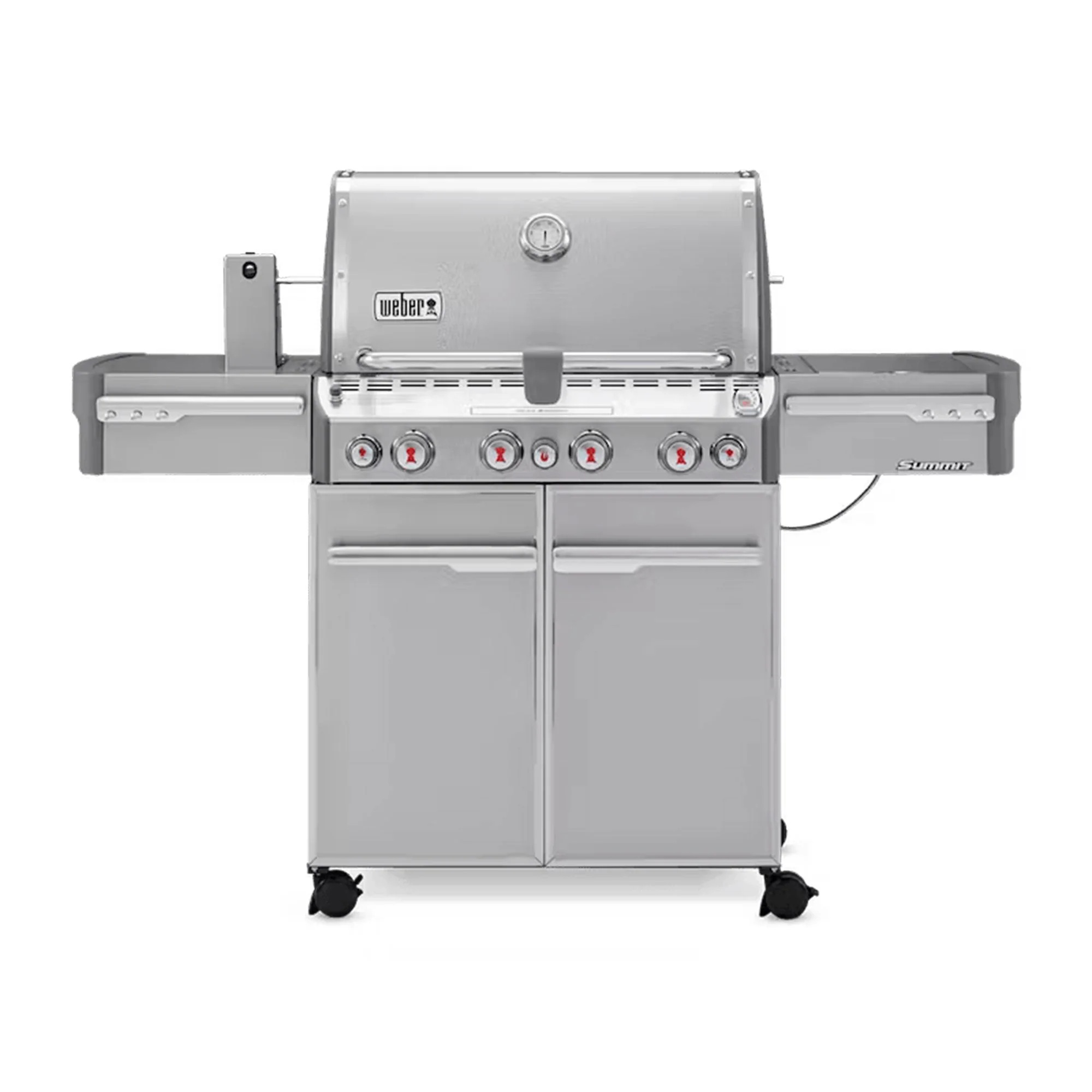 Weber Summit S-470 Steel 4 Burner 48,800 BTU Natural Gas Grill with Smoker Box - Image 5