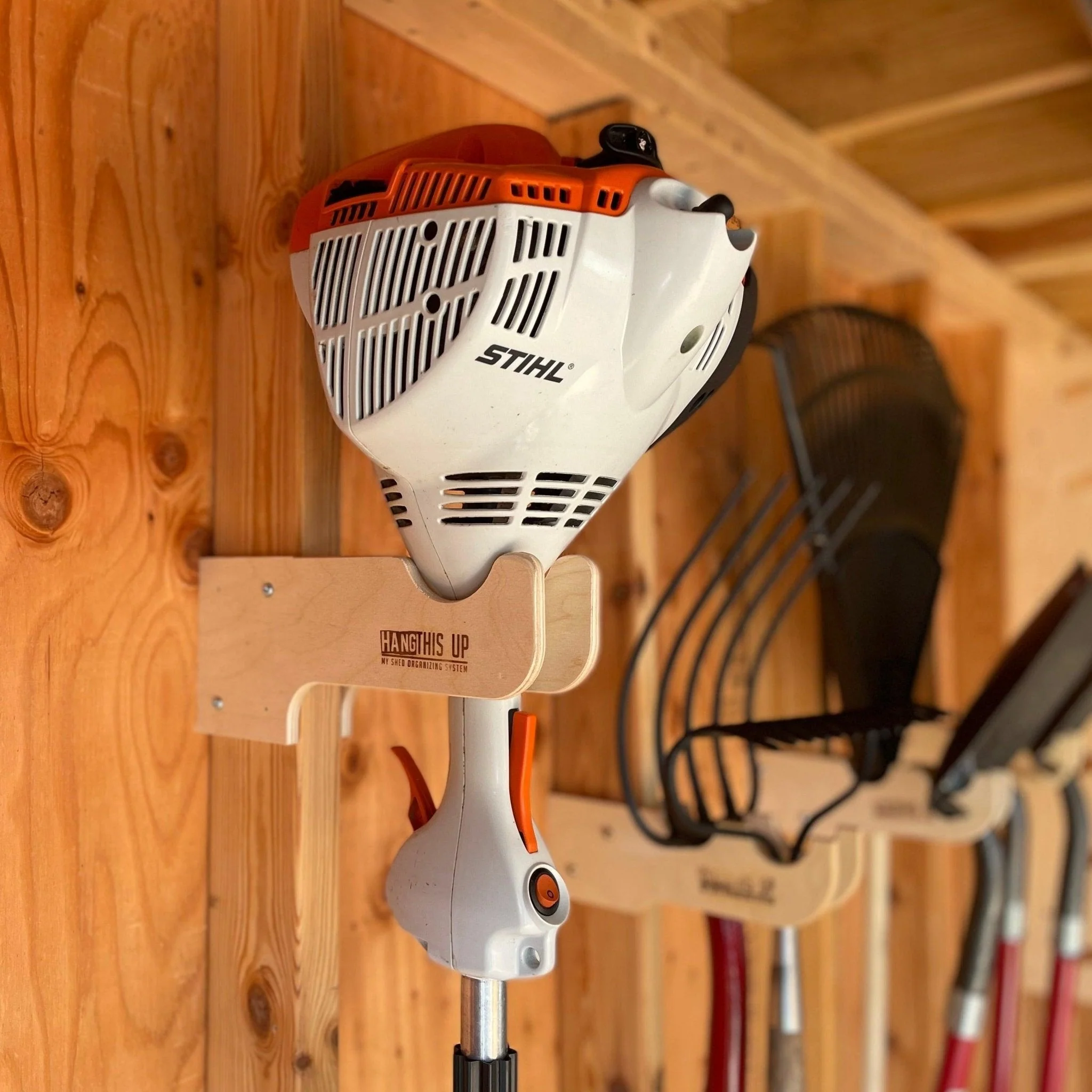 Weed Wacker Organizer Rack -Stud Mounted - Image 5