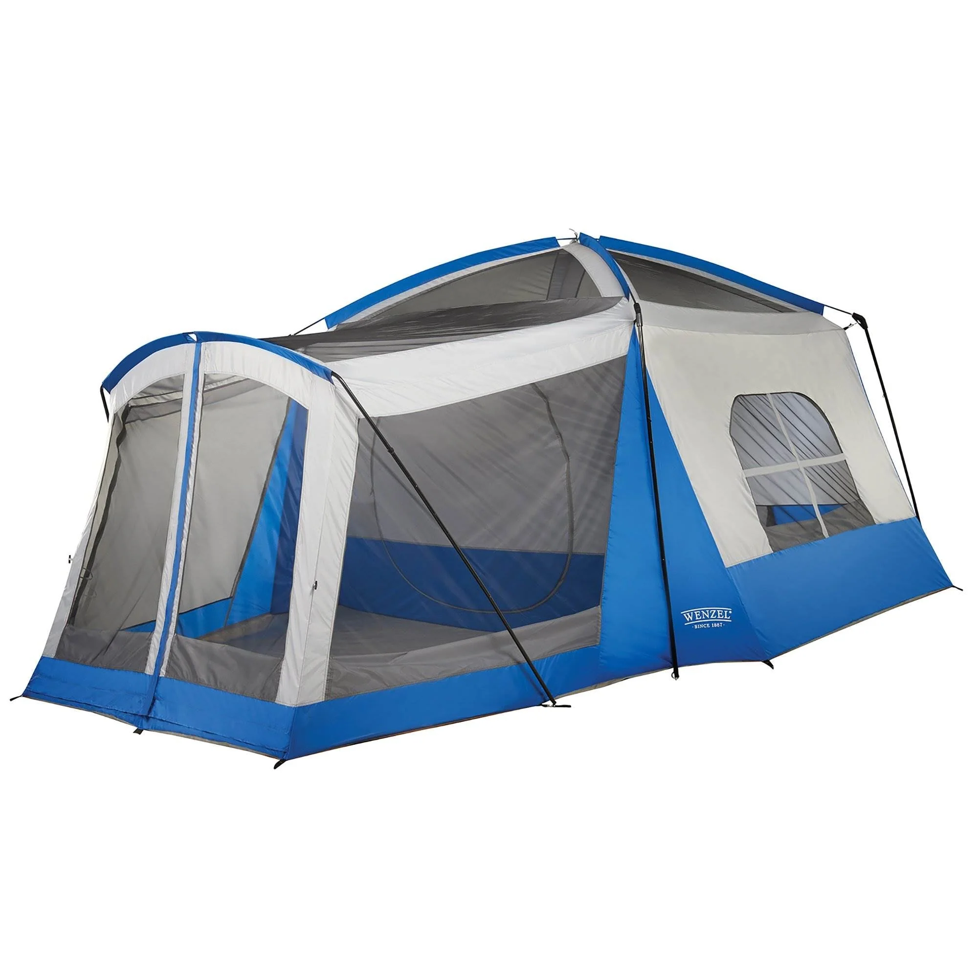 Wenzel Klondike 16 x 11 Foot 8 Person 3 Season Screen Room Camping Tent, Blue - Image 2