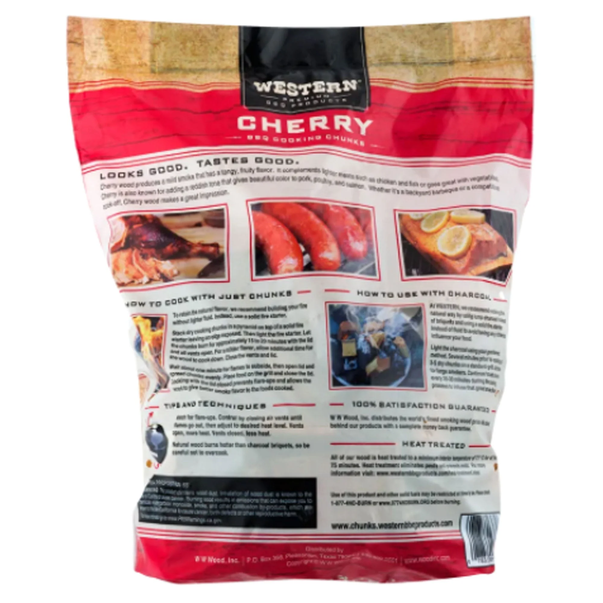 Western BBQ Smoking Barbecue Wood Grill Cooking Chunks, Cherry - Image 5