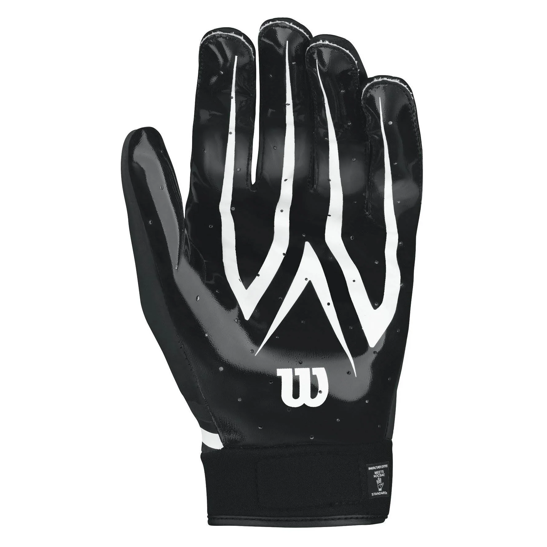 Wilson Black Adult MVP Clutch Skill Football Receiver Gloves, Small (6 Pack) - Image 4