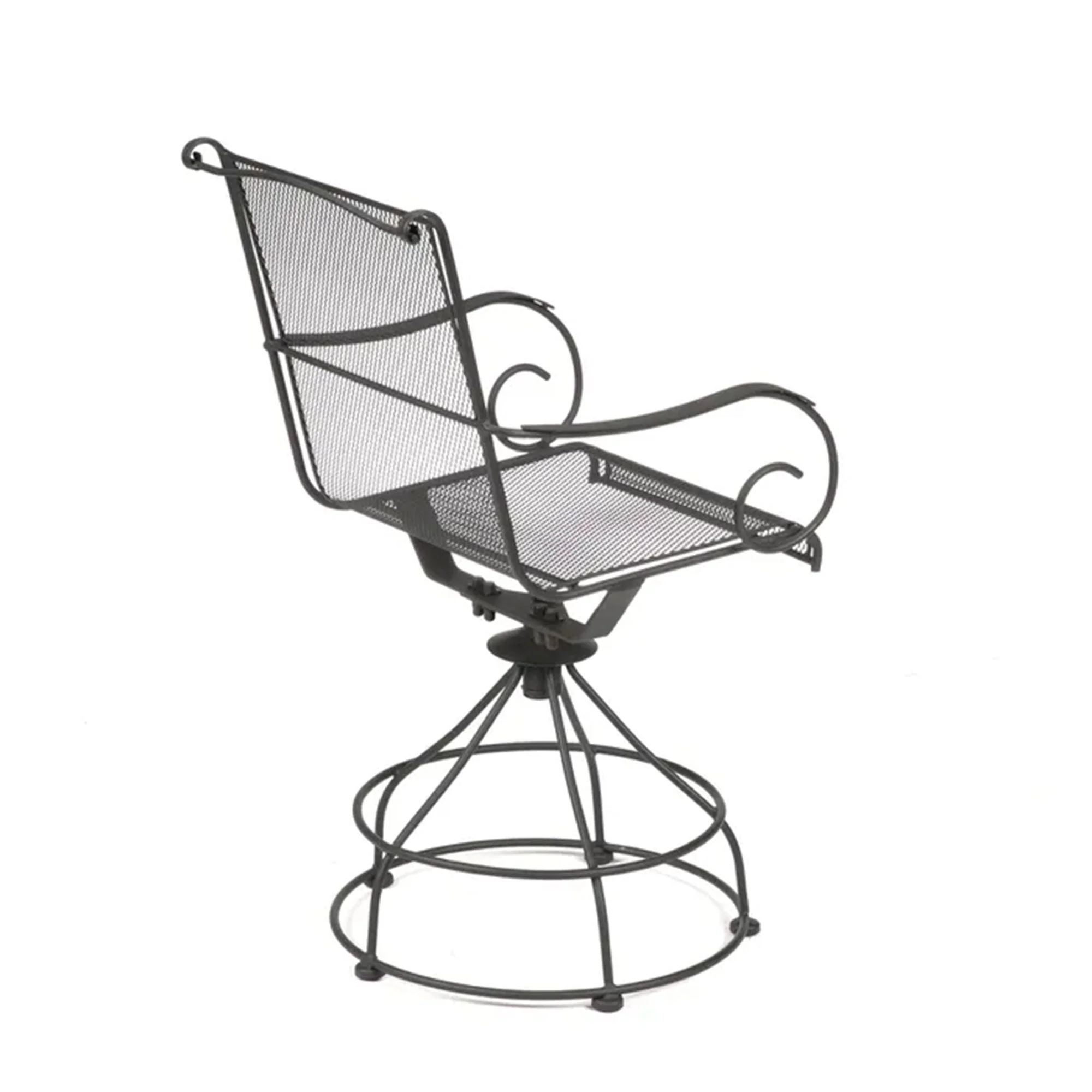Woodard Uptown 3 Piece Bistro and Balcony Set with Powder Coated Finish, Black - Image 9