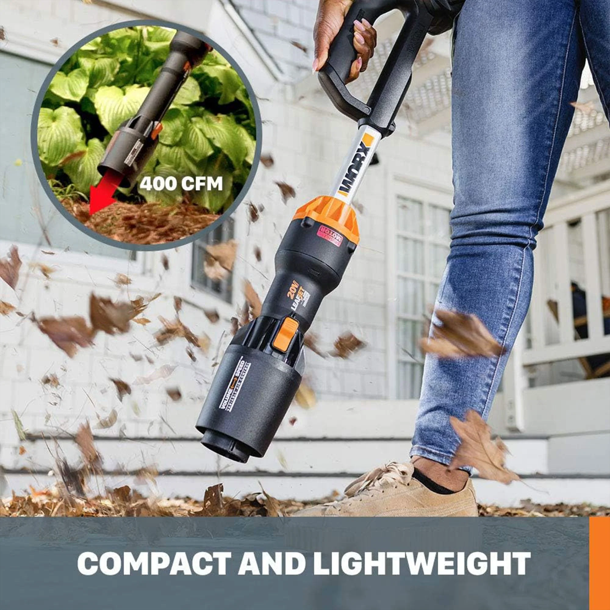 Worx Nitro LeafJet Cordless Leaf Blower with Battery and Charger for Lawn Care - Image 7
