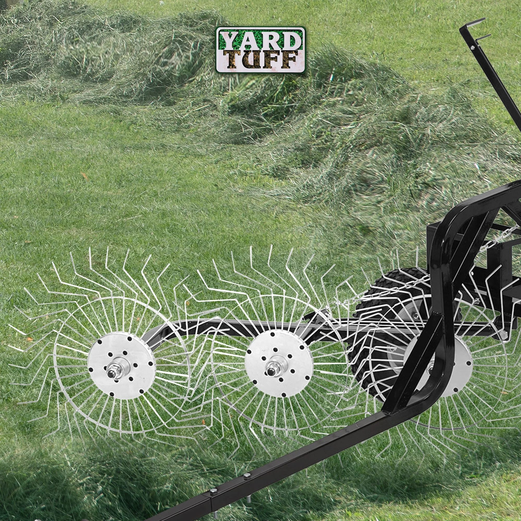 Yard Tuff ACR-600T 55 Inch Steel Tow Behind Acreage Rake with Pin Style Hitch - Image 5