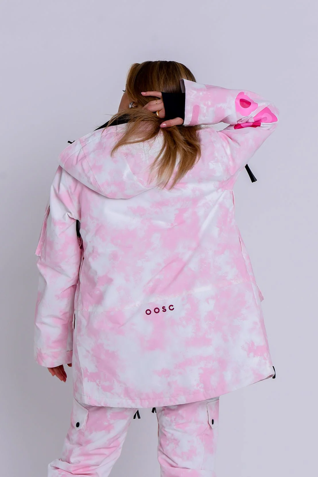 Yeh Girl Ski & Snowboard Jacket - Pink Tie Dye Signature line - Image 2