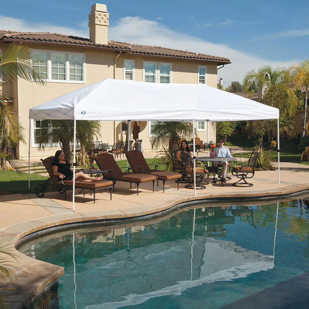 Z-Shade 20 by 10 Foot Instant Pop Up Event Canopy Tent, White - Image 6